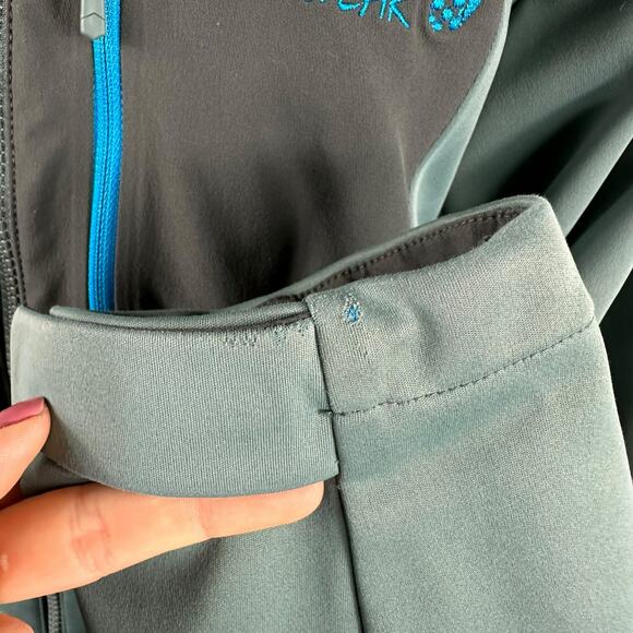 MOUNTAIN HARDWEAR Men's Teal Green Full Zip Hooded Airshield Jacket Size Small - Picture 8 of 10